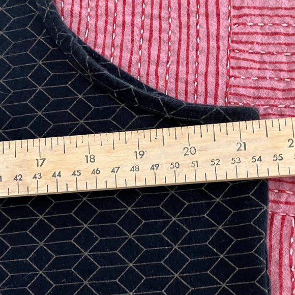 Elama men’s large soft Indian cotton Black Geometric Tank Top - Picture 4 of 8